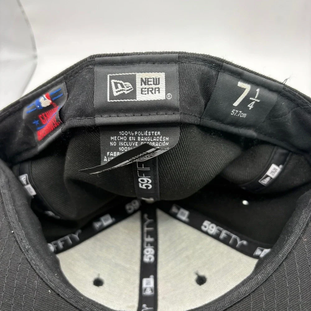 Vintage Style New Era New York Yankees MLB Fitted Hat Black 59FIFTY Size 7 1/4 - Picture 6 of 6